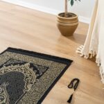 Alban Muslim Prayer Rug with Prayer Beads - Prayer Mat, Black, One Size - Image 3