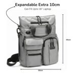 USUAL EdgeWise Laptop Bag for Men Office Use | 15.6/16 Inch Laptop Sleeve (16 Inch+) | Water Resistant Messenger Briefcase | Executive Office Bag | Side Laptop Bag for men | Detachable Shoulder Strap - Image 3