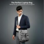 USUAL EdgeWise Laptop Bag for Men Office Use | 15.6/16 Inch Laptop Sleeve (16 Inch+) | Water Resistant Messenger Briefcase | Executive Office Bag | Side Laptop Bag for men | Detachable Shoulder Strap - Image 4