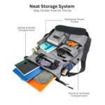 USUAL EdgeWise Laptop Bag for Men Office Use | 15.6/16 Inch Laptop Sleeve (16 Inch+) | Water Resistant Messenger Briefcase | Executive Office Bag | Side Laptop Bag for men | Detachable Shoulder Strap - Image 7