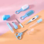 Baby Healthcare and Grooming Kit, Baby Safety Set Baby Comb, Brush, Finger Toothbrush, Nail Clippers, Scissors, Nasal Aspirator, Baby Essentials Nursery Care Kit - Image 4