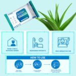 200 Count E Large Size Bed Bath Wipes With Aloe Vera & Vitamin E, Adult Wet Wipes, Adult Bath Wipes, Anti Bacterial, Cleansing Towels, Refreshing Sponge Bath Towel, For Men & Women-Pack Of 20 - Image 5