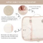 Polyester 7 Set Travel Organizer Bag 3 Packing Cubes + 3 Pouches + 1 Toiletry Organizer Bag(Beige) - Image 5
