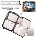 Polyester 7 Set Travel Organizer Bag 3 Packing Cubes + 3 Pouches + 1 Toiletry Organizer Bag(Beige) - Image 7