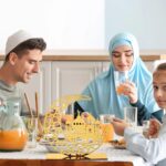 2 Pcs Golden Wooden Ramadan Moon Table Decor, Islamic Eid Mubarak Kareem Crescent Signs, 7.67 x 8 Inch Ready-to-Display Centerpiece – American Elm - Image 6
