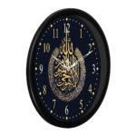 Islamic Calligraphy Wall Clock ? 10 Inch Black & Gold Allah Desig - Image 3