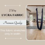 Streetup India® Lycra Fabric Aerial Swing/Yoga Hammock With 20 Feet Long Fabric With Carabiner Neavy Blue - Image 7