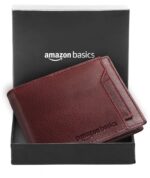 amazon basics Mens Leather Wallet|Sleek Minimalist Design|Leather|Secure Storage|Compact & Stylish|Essential Daily Accessory, Brown - Image 7
