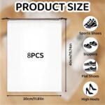 8 Pack Waterproof Shoe Bags for Travel, 15.7 x 11.8 Inch Clear Travel Essentials Drawstring Shoe Storage Bags for Packing, Portable Large Shoe Bag for Men and Women - Image 3