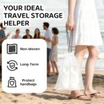 8 Pack Waterproof Shoe Bags for Travel, 15.7 x 11.8 Inch Clear Travel Essentials Drawstring Shoe Storage Bags for Packing, Portable Large Shoe Bag for Men and Women - Image 4