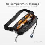 tomtoc 3.5L Sling Bag with RFID Blocking, Crossbody Bag Chest Shoulder Pack for Men and Women, Water-resistant Lightweight Casual Waist Fanny Pack for Travel/Daily Use - Image 4