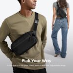 tomtoc 3.5L Sling Bag with RFID Blocking, Crossbody Bag Chest Shoulder Pack for Men and Women, Water-resistant Lightweight Casual Waist Fanny Pack for Travel/Daily Use - Image 6