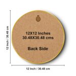 SAF Islamic Allah Calligraphy Round Wall Painting with Premium PVC Golden Frame, Green Gold Floral Arabic Art for Muslim Home Decor, Prayer Room, Living Room (12 x 12 Inch) GRS-424 - Image 6