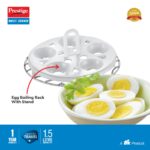 Prestige 1.5L PMC 3.0 Plus Multi Kettle/Multi Cooker|Comes with Idli stand, egg boiling rack & Steamer| Glass Lid with Stainless Steel rim|Temperature Control |Power Indicator (Silver, Black) - Image 4