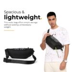 Tressential Waist Bag for Men Women | Cross Body Fanny Pack Sling Bag for Hiking, Travel, Camping, Outdoor Sports, Cycling | Money Belt with Adjustable Strap (Black) - Image 3