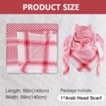 Keffiyeh Arab Head Scarf for Men Shemagh Muslim Turban Saudi Dubai Headwear - Image 4