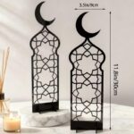 Curious Button 2 Pcs Wooden MDF Table Decor for Ramadan & Eid | Islamic Desktop Ornaments | Table Centerpiece for Home, Office & Gifts | Ramadan Decoration item 11.8 x 3.5 Inch - Image 3