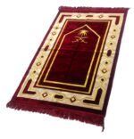 Weavers Villa Prayer Mat/Aasan/Meditation Mat - Velvet Mat for Pooja, Meditation, Namaz - Maroon 70cm X 110cm - Perfect Aasan for Puja/Prayer - Floor Mat for Sitting, Multipurpose Rug - Image 7