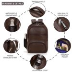Premium Vegan Leather Backpack with Anti-Theft Pocket, Breathable Air-Mesh, 30L Storage Volume, Professional and Casual Use - Image 5