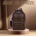 Premium Vegan Leather Backpack with Anti-Theft Pocket, Breathable Air-Mesh, 30L Storage Volume, Professional and Casual Use - Image 7