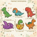 ImagiVibe Paint Your Own Dino Fridge Magnets Kit for Kids | 6 MDF Dinosaur Cutouts DIY Painting Activity with Colours & Brush | Creative Screen-Free Art & Craft Kit | Made in India (Dinosaurs) - Image 4