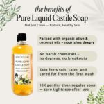 Neem & Lemongrass Pure Liquid Castile Soap |All Natural, Organic and Safe | Face, Body & Hair, For Sensitive Skin, No Artificial Fragrance | Bee Organik | Neem 500ml - Image 4