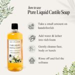 Neem & Lemongrass Pure Liquid Castile Soap |All Natural, Organic and Safe | Face, Body & Hair, For Sensitive Skin, No Artificial Fragrance | Bee Organik | Neem 500ml - Image 6