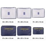 NFI Essentials Packing Cubes 6 pcs Travel Storage Clothes Packing Organizers set Clothes Space Saver Bags Cosmetics, Underwear, shoes, Luggage organizer - Image 6