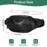 STHIRA® Waterproof Bag For Men Carbon Fiber Texture Crossbody Chest Pack Unisex Motorcycle Bag Travel Pouch For Phone & Essentials Casual Storage Riding pouch With Adjustable Strap Gifts For Bikers - Image 3