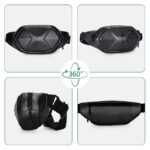 STHIRA® Waterproof Bag For Men Carbon Fiber Texture Crossbody Chest Pack Unisex Motorcycle Bag Travel Pouch For Phone & Essentials Casual Storage Riding pouch With Adjustable Strap Gifts For Bikers - Image 5