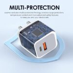 KARWAN Voltron 65W Dual Port Charger with QC & PD, 45W USB A & 20W Type C Port Fast Charging Adapter Compatible with Redmi/Oneplus/Oppo/Vivo/Mi/iPhone/iPad/Samsung & More,Quick Charging Travel Adapter - Image 4