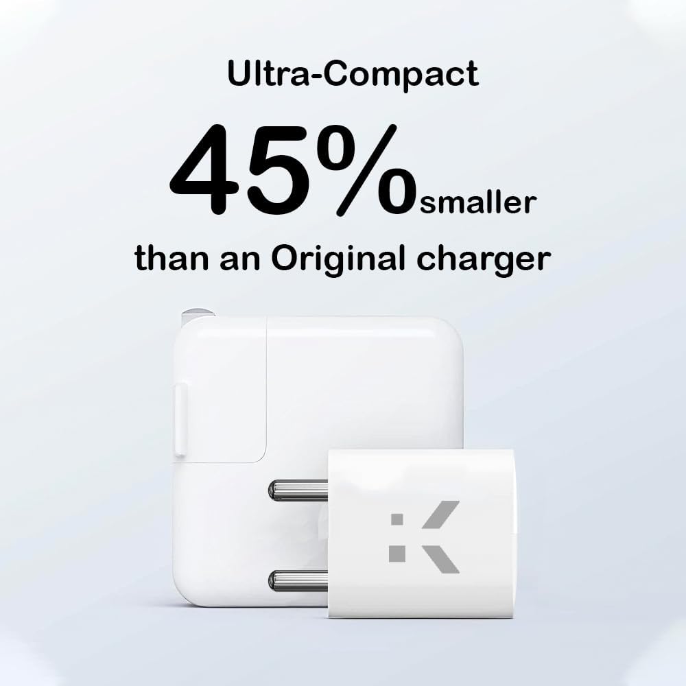 KARWAN Voltron 65W Dual Port Charger with QC & PD, 45W USB A & 20W Type C Port Fast Charging Adapter Compatible with Redmi/Oneplus/Oppo/Vivo/Mi/iPhone/iPad/Samsung & More,Quick Charging Travel Adapter - Image 4