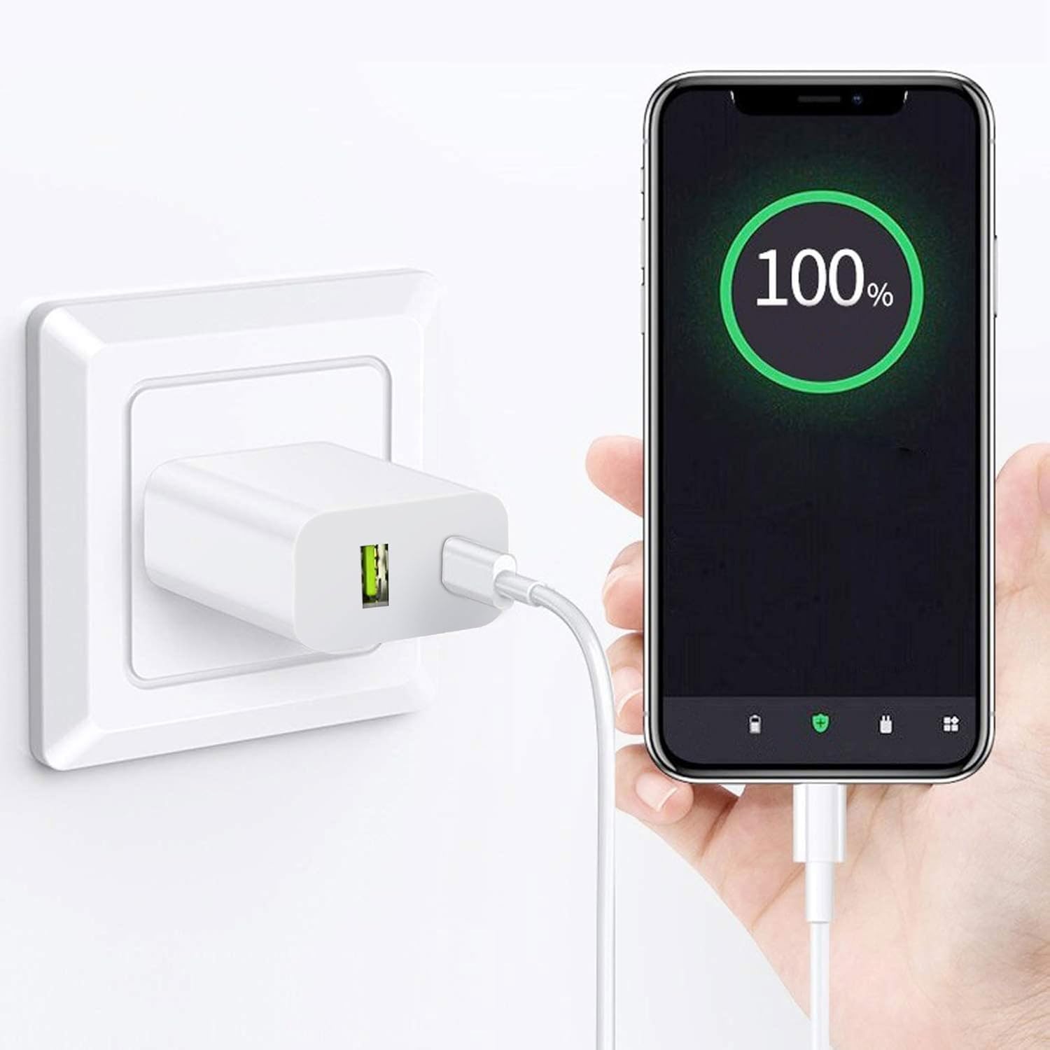 KARWAN Voltron 65W Dual Port Charger with QC & PD, 45W USB A & 20W Type C Port Fast Charging Adapter Compatible with Redmi/Oneplus/Oppo/Vivo/Mi/iPhone/iPad/Samsung & More,Quick Charging Travel Adapter - Image 7