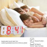 Digital LED Clock, Rectangular, 3D Display, Wall Mountable and Table Clock for Bedroom and Living Room, Corded Electric(Works on Electricity Only) (RED) - Image 3