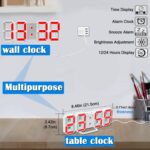 Digital LED Clock, Rectangular, 3D Display, Wall Mountable and Table Clock for Bedroom and Living Room, Corded Electric(Works on Electricity Only) (RED) - Image 6