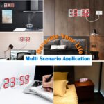 Digital LED Clock, Rectangular, 3D Display, Wall Mountable and Table Clock for Bedroom and Living Room, Corded Electric(Works on Electricity Only) (RED) - Image 7