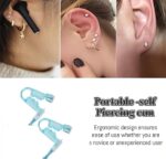 KRLZ Disposable Piercing Gun Kit, 2Pcs Safety Painless Ear Piercing Gun, U-Shape One-Handed Operation, for Nose and Ear - Image 3