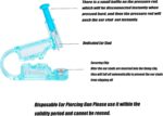 KRLZ Disposable Piercing Gun Kit, 2Pcs Safety Painless Ear Piercing Gun, U-Shape One-Handed Operation, for Nose and Ear - Image 5