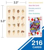 Carson Dellosa 216 Sign Language Flash Cards for Toddlers Ages 3+, 4 Pack of ASL Vocabulary and Sight Word Flash Cards with Signs - Image 3
