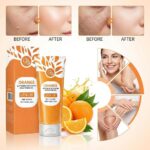 Orange Whitening Exfoliating Brightening Gel for Face and Body, with Vitamin C, Moisturising, Deep Cleansing, Brightening Scrub - Image 3