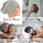 Under Scarf, Hijab Cap, Head Wraps Headgear Hijab Inner Cap/Hijab Tube/Dreadlocks Tube Neck Gaiter & Neck Warmer/Under Scarf/Hijab/Tube Bonnet Bone Bandana - Image 5