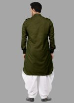 K-ROYALS White Dhoti Salwar Pathani Suit for Men's/New Cotton Blend Kurta Pyjama Set/Pathani Suit for haldi Mehdi and Party. - Image 4