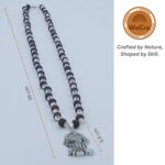 Karungali Malai 8mm Certified with Divine Lord Murugan Pendant Silver Plated Original | 54 Beads Authentic Black Ebony Wood Mala with German Silver Cap for Men & Women | Spiritual Protection, Energy Balance & Daily Pooja Wear – 1 Piece - Image 6