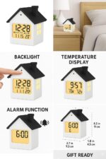 HOME SKILL ® House-Shaped Digital Alarm Clock with Week,Date,Days-Month,Temperature Display,Compact Desk Table Clock for Students,Office,Bedroom,Living Room,Corporate Use (Luminous House Clock) - Image 4