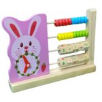 Wooden Learning Clock for Kids - Math Toy with Abacus & Numbers | Educational Gift for Toddlers 3+ Years | Random Designs - Image 4