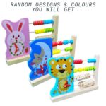Wooden Learning Clock for Kids - Math Toy with Abacus & Numbers | Educational Gift for Toddlers 3+ Years | Random Designs - Image 5