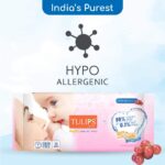 Tulips Sensitive Baby Wet Wipes (72 wipes x 2 Pack), for Gentle Cleaning/Moisturising, Rash Free, 99% Purified Water with Grapefruit Extracts - Image 5