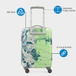 Skybags Cabin Trooper 55 Cms Small Abs Hardshellsided 4 Wheels Spinner Printed Luggage/Inline Suitcase/Trolley Back (Pale Green), Large - Image 5