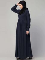Women's Front Open Abaya Dress with Lace Work at front and on Sleeves- Fashionable Burqa for Ladies and Girls - Image 5