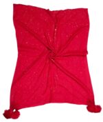 Women And Girls Trendy Rayon Rabbit Puff Scarves, Scarf, Stoles (Red) - Image 4